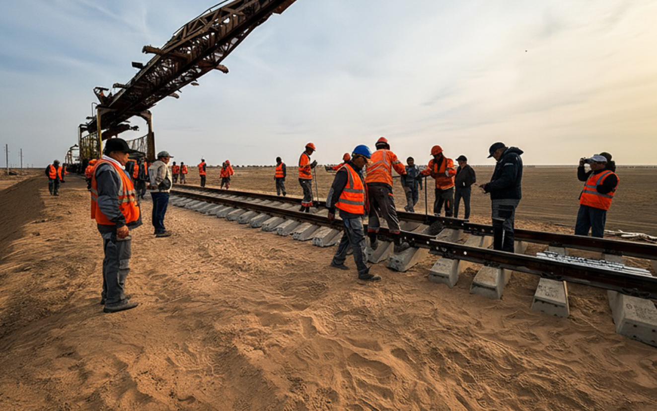 Алматыны айналып өтетін теміржолда басты жолдарды төсеу аяқталды