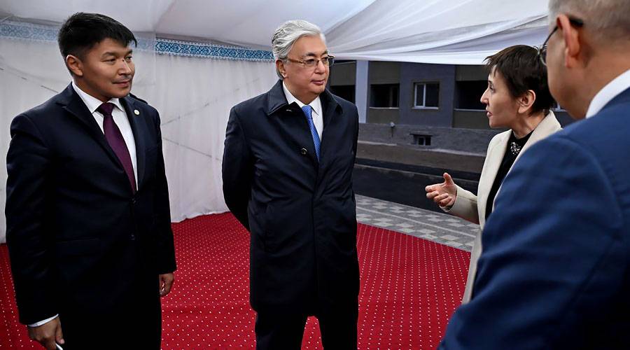 Президент посетил новый микрорайон города Талдыкорган