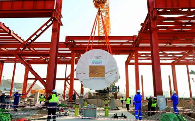 Первая газовая турбина установлена в главном корпусе «ПГУ Туркестан»