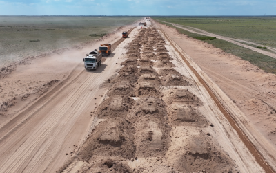 Construction of the Moiynty-Kyzylzhar railway line is gaining momentum