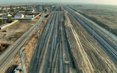 Integra Construction продолжает масштабное строительство железнодорожной линии «Дарбаза – Мактаарал»