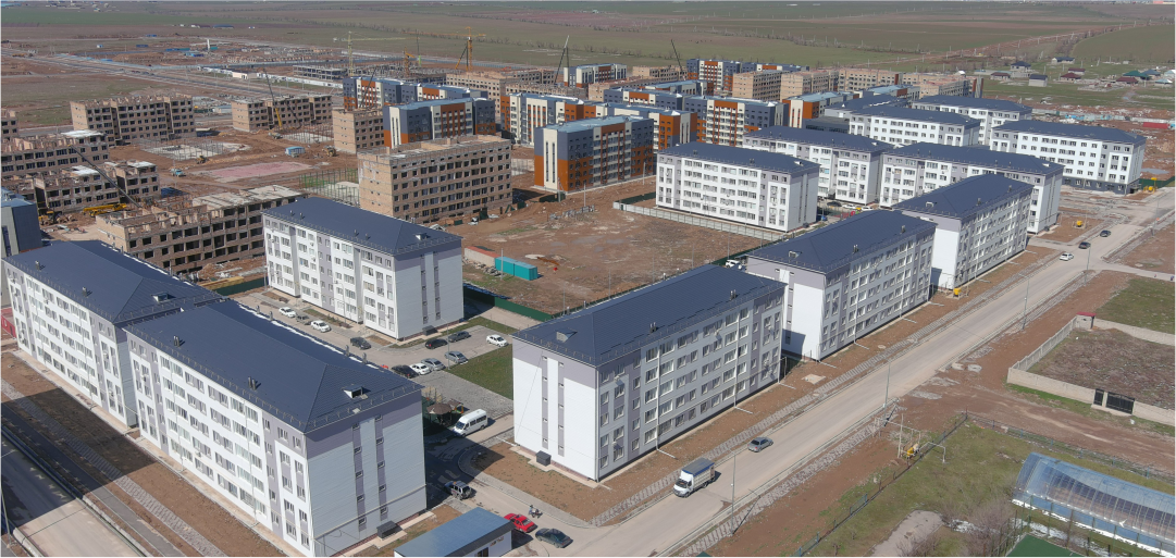 Строительство 9-ти домов в г. Шымкент (мкр. Бозарык)
